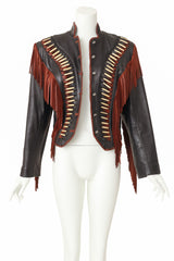 Leather Jacket by Diamond Leathers on mannequin open front @ Recess LA