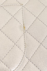Chanel silver 227 Quilted Double Flap Bag flap stain @ Recess LA