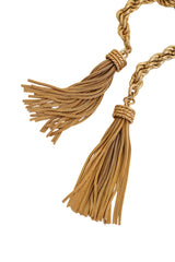Vintage Tassel Chain Bolo Lariat Necklace chain fringe detailing @ Recess LA