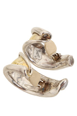 Sterling Mixed Metal Earrings by Varsano backs open @ Recess LA