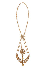 Vintage Filigree Crescent Drop Necklace @ Recess LA