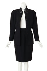 Jacket & skirt suit set by Thierry Mugler on mannequin open @ Recess La