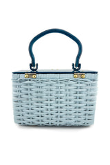 Vintage Woven Vinyl Box Bag back @recess la