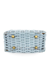 Vintage Woven Vinyl Box Bag bottom @recess la