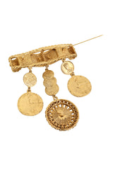 Coin Drop Brooch by Marla Buck back pin open @ Recess LA
