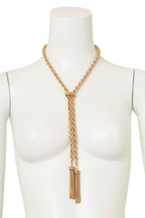 Vintage Tassel Chain Bolo Lariat Necklace on mannequin @ Recess LA