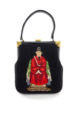 Vintage Chinese Needlepoint Frame Bag back @recess la
