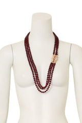 Rhinestone Clasp Bead Necklace on mannequin @ Recess LA