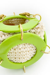 Vintage Walborg Raffia Rings Box Bag detail @recess la