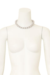 Pearl Logo Clasp Necklace by Karl Lagerfeld on mannequin @ Recess LA