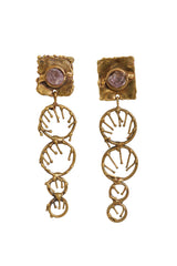 Vintage Brutalist Ring Drop Earrings @ Recess LA