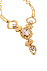 Geo Link Crystal Drop Necklace by J. Jansen close @ Recess LA
