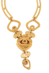 Geo Link Crystal Drop Necklace by J. Jansen back @ Recess LA