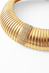 wide vintage collar necklace crystals close @ Recess LA