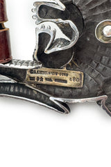 Vintage Barry Kieselstein-Cord Sterling Gator Buckle Belt signature on buckle @recess la