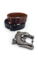Vintage Barry Kieselstein-Cord Sterling Gator Buckle Belt separated pieces @recess la