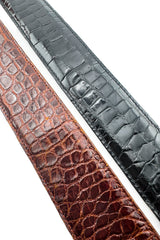 Vintage Barry Kieselstein-Cord Sterling Gator Buckle Belt straps detail @recess la