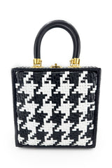 Vintage Woven Houndstooth Box Bag @recess la