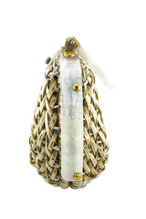 Vintage Stylecraft Woven Lucite Frame Handbag side @recess la