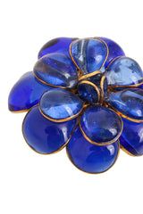 Glass Flower Brooch Pendant close @ Recess LA