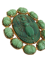 Carved Scarab Halo Brooch close @ Recess LA