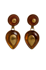 Amber Resin Drop Earrings