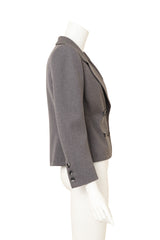 Vintage Saint Laurent double breasted blazer on mannequin side @ Recess LA
