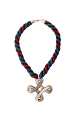 Twisted cross pendant necklace @ Recess LA