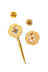 cross brooch pin set backs open @ Recess LA