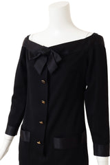 Vintage Chanel Bateau Bow Mini Dress on mannequin close @ Recess LA