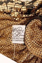 Vintage Whiting & Davis Floral Metallic Mesh Draped Top signature @ Recess LA