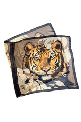 Vintage Gianfranco Ferre Jungle Tiger Scarf folded @recess la