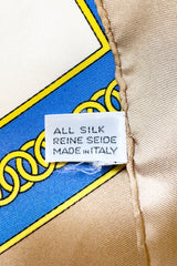 Vintage Celine Steam Train Silk Scarf origin label @recess la