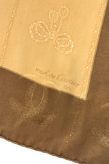 Vintage Cartier Logo & Bow Jacquard Scarf II signature @recess la