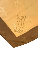 Vintage Cartier Logo & Bow Jacquard Scarf II corner detail @recess la