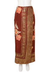 Vintage Dries Van Noten Brocade Floral Print Wrap Skirt @ Recess LA