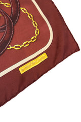 Vintage Cartier Belt Chain Silk Scarf signature @recess la