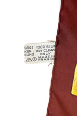 Vintage Cartier Belt Chain Silk Scarf origin label @recess la