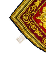 Vintage Gucci Chair Print Silk Scarf origin label @recess la