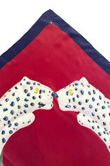 Vintage Cartier Panther Bracelet Silk Scarf corner detail @recess la