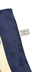 Vintage Cartier Logo Medallion & Chain Silk Scarf content label @recess la