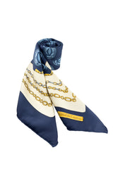 Vintage Cartier Logo Medallion & Chain Silk Scarf wrapped @recess la