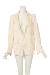 Rick Owens Raw Edge Leather Blazer @ Recess LA