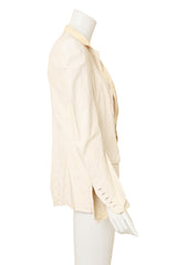 Rick Owens Raw Edge Leather Blazer side view @ Recess LA