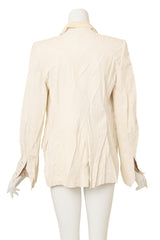 Rick Owens Raw Edge Leather Blazer back @ Recess LA