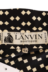 Vintage Lanvin Geometric Button Up Blouse signature @ Recess LA