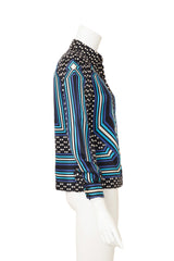 Vintage Lanvin Geometric Button Up Blouse side view @ Recess LA