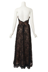 Lace Sweetheart Gown by Oscar de la Renta on mannequin back @ Recess LA