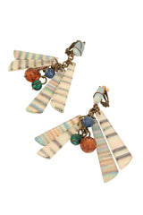Lucite Knit Print Cluster Earrings by Missoni close @ Recess LA
