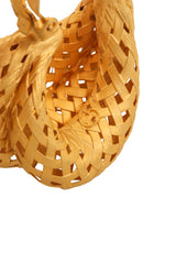 Woven raffia clip earrings makers mark @ Recess LA